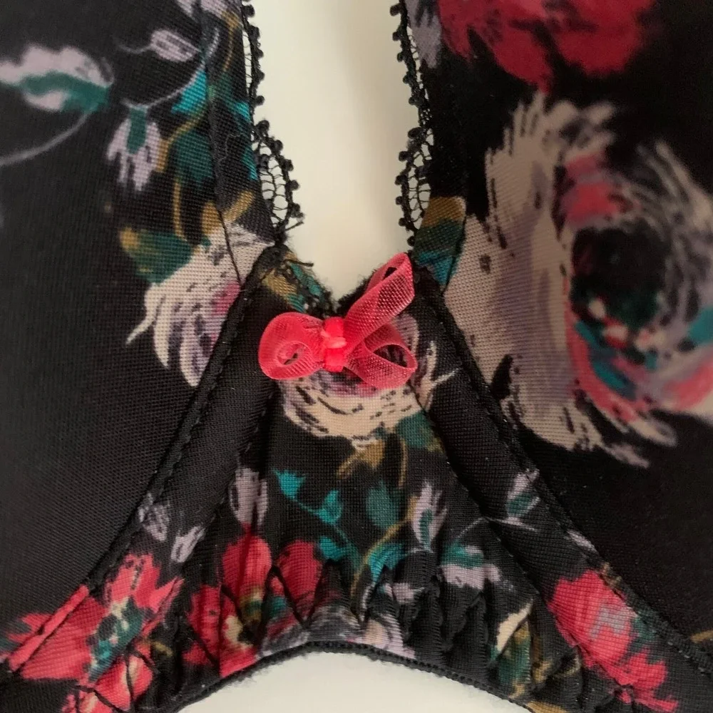 NWT Marie Jo SET Winter Rose Padded Underwire Bra 30E 30DD & Bikini Panty Floral